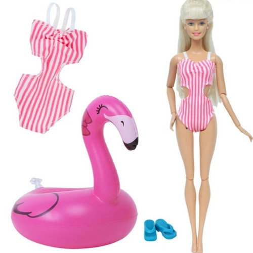 Doll swimsuit with accessories "Flamingo" - 7191
