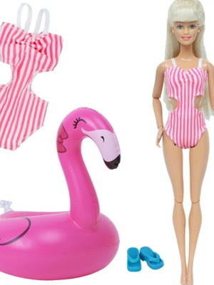 Doll swimsuit with accessories "Flamingo" - 7191