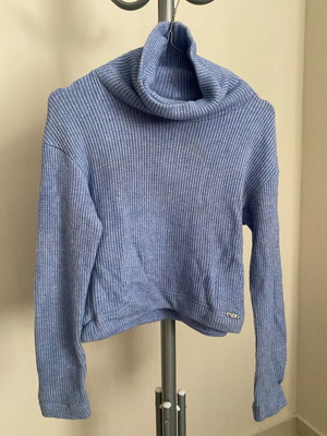Enzzo Baby Blue Turtleneck Knit Sweater Small Like New