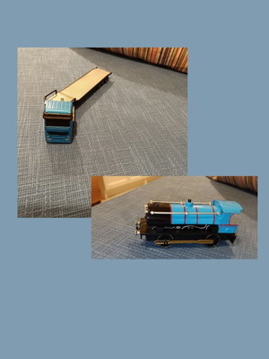 Teamsterz Low Loader Truck and Metal Train Engine used