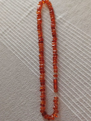 Amber necklace used, length 0.60 m