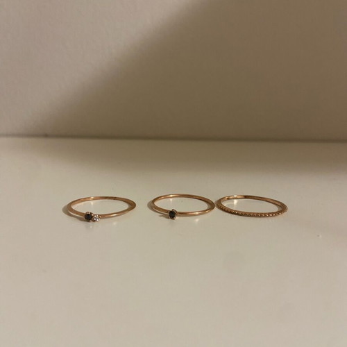 Rings set of 3 in rose gold color new