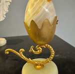 Vintage Onyx Egg Collection with Decorative Bases, Like New