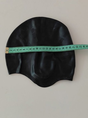 Swimming cap black unisex silicone new