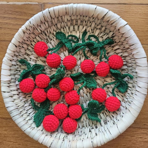 Crocheted cherry like new