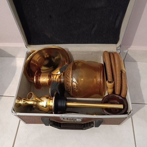 Ager Hookah 64cm like new in case with one hose outlet