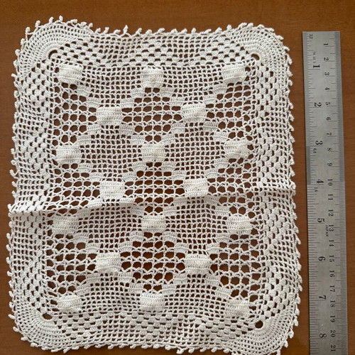 Handmade small doilies set of 9 like new