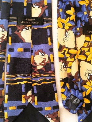 Looney Tunes Ties by Marks & Spencer like new, colorful, Taz design