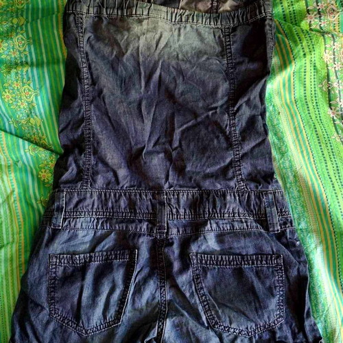 Denim playsuit like new, Benetton Jeans, dark blue