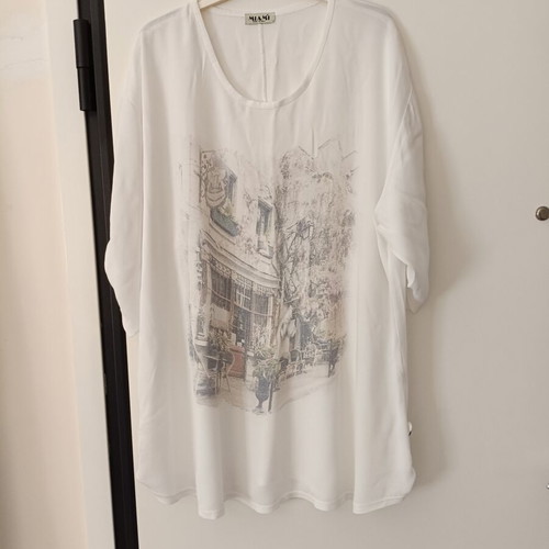 Miami women's tunic shirt like new, white, XL