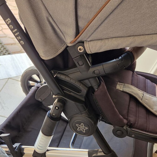 Bebe Stars Belize 3-in-1 stroller used, with bassinet and car seat