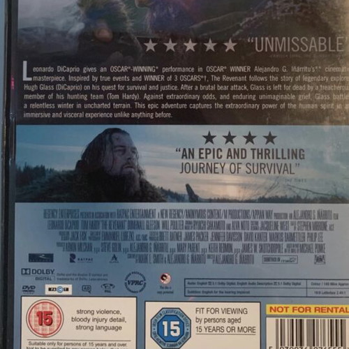 The Revenant DVD with English subtitles