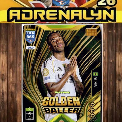 Vini Jr Golden Baller No9 FIFA 365 2026 Andrenalyn XL card new