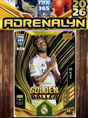 Vini Jr Golden Baller No9 FIFA 365 2026 Andrenalyn XL card new