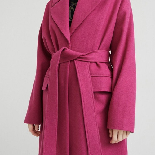 Desigual wool coat 80% new, size L/M, pink