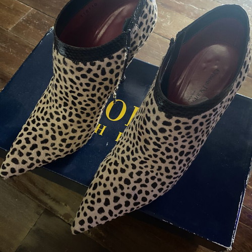 Cesare Paciotti ankle boots size 38.5 used, beige spotted