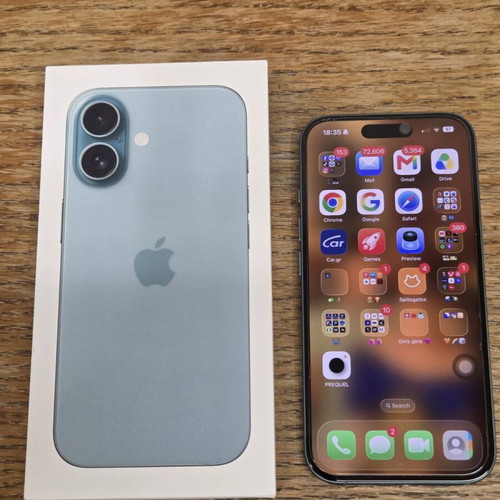 iPhone 16 128GB teal smartphone