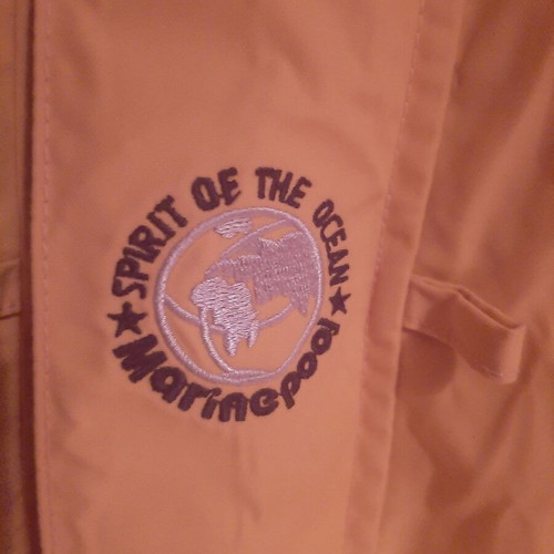 Marine Pool sailing jacket used, men's Small, blue and yellow