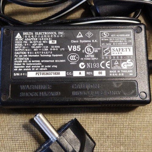 Delta Electronics ADP-18PB Power Supply 48V DC 0.38A like new