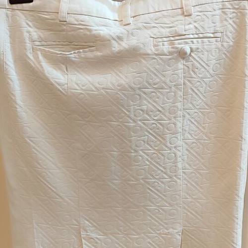 Pinko White Pencil Skirt with Embossed Monogram Like New