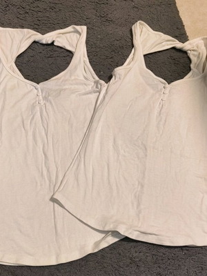 Bershka sleeveless blouses like new, pack of 2, white