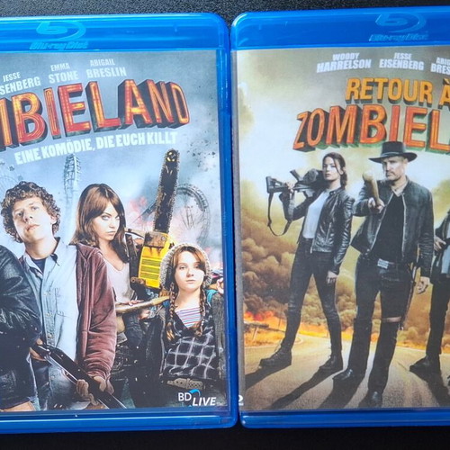 Zombieland and Zombieland Double Tap Blu-ray set with Greek and Bulgarian subtitles