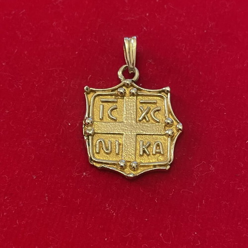 Pendant Kostantinato 14K gold vintage used, 3.1 gr