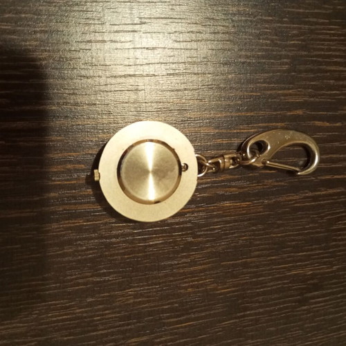 Keychain watch with openable football cover