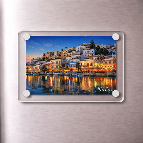 Acrylic fridge magnet 6x9cm, Naxos, Greek Summer collection