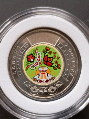 2023 Canada $2 Colored Collectible Toonie Coin New