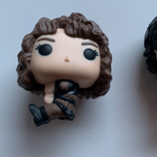 Kinder Funko Pop collectible figures Nancy Wheeler and Mike Wheeler like new