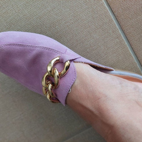 Sante moccasins used, leather purple, size 38