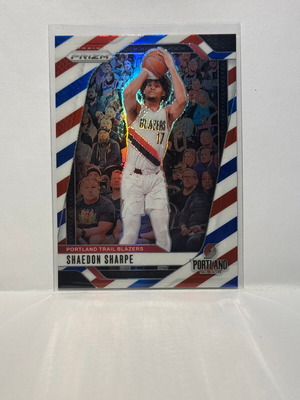 Panini Prizm Shaedon Sharpe Red White Blue Prizm 2024-25 card new