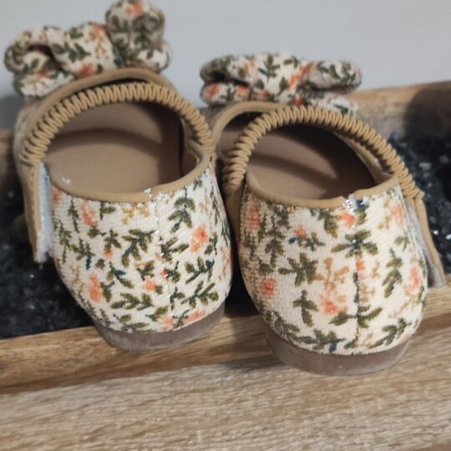 Ballerina shoes size 25 used, colorful fabric with bow
