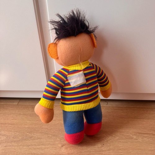 Vintage plush Ernie toy from Muppets Sesame Street, used, 12 inches