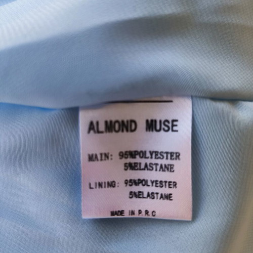 Almond Muse blue pleated maxi dress, Small