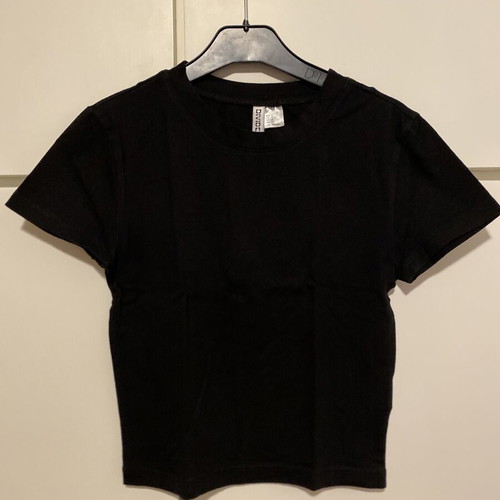 H&M Divided black crop top, short sleeve