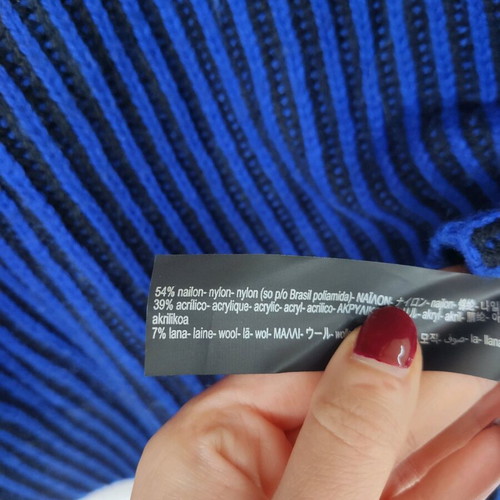Zara knit sweater oversized blue new, size S