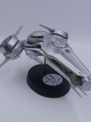 Halo 5 Forerunner Phaeton Ship ασημένια αναπαράσταση με βάση 15 εκ μεταχειρισμένη