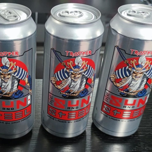 Collectible beer can Iron Maiden Trooper SENJUTSU Sun and Steel
