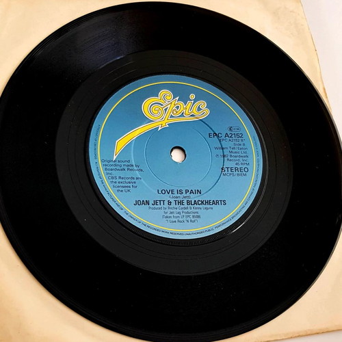 Joan Jett I Love Rock 'n Roll 7" single used, 1982 first UK pressing