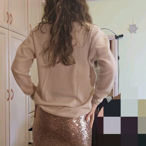 Esmara skirt pink gold sequin new, size 38