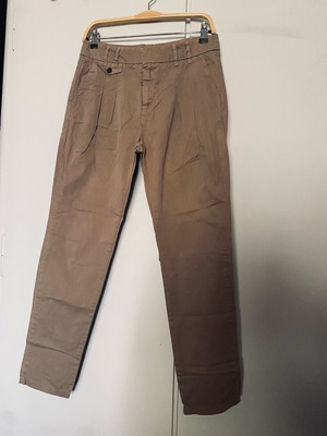 ZARA Pants 100% Cotton Like New, Beige Brown, Size S