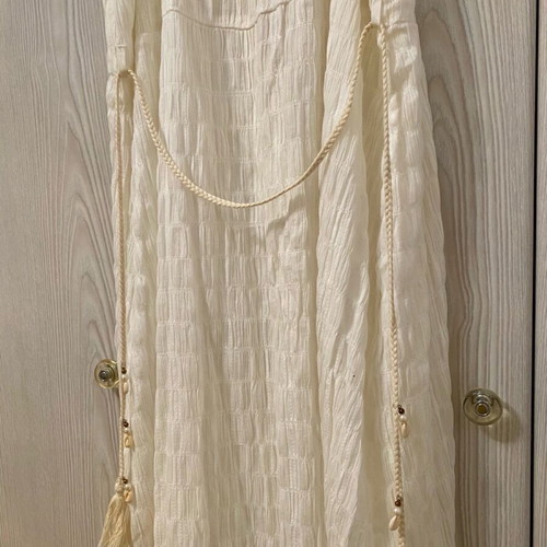 Long dress new, white, size M 38 10, cotton with viscose lining