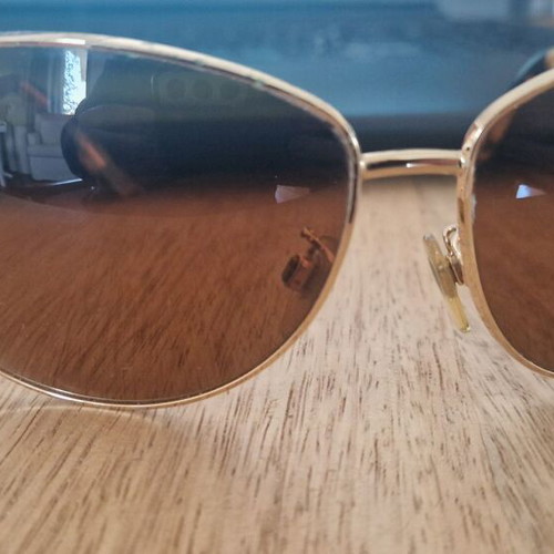 Ralph Lauren RL7001 sunglasses used, brown gradient lenses, gold frame