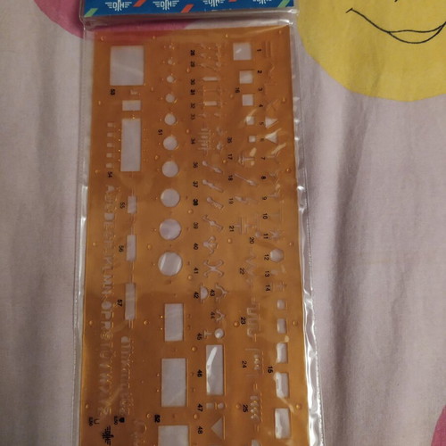 Stencil for electrical symbols