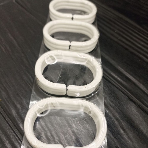 Set of 12 C-type plastic shower curtain rings