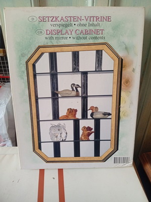 Display cabinet with mirror new, decorative wall showcase for collectibles