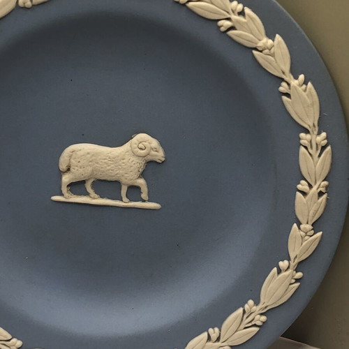 Wedgwood Jasperware dish Aries zodiac ram used