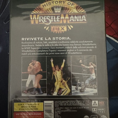 WWF The History of WrestleMania I-IX DVD brand new, Italian version